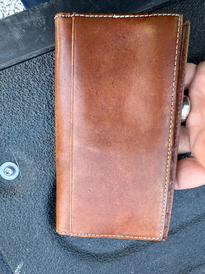 Бумажник мужской вестерн Nocona родео кожа с тиснеными заклепками звездчатый кончо коричневый N5410402 - Изображение 4 из 4