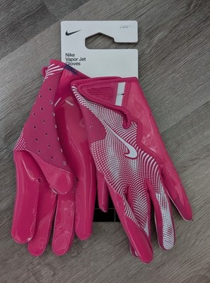 Nike Vapor Jet 8.0 Football Gloves Men's Large Pink/White | eBay