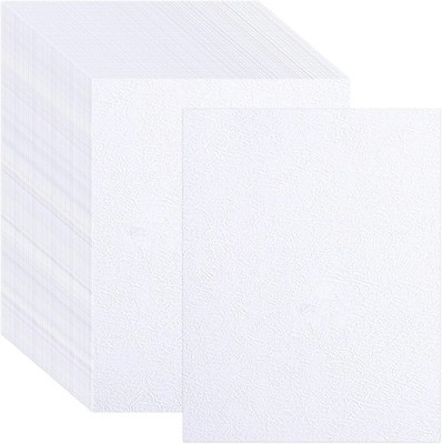 50 Sheets Linen Textured Cardstock White 250G/92Lb Cover Printer Paper, 5 X 7 In