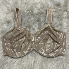 Wacoal 34DD Bra Beige Floral Full Figure Awareness Back Close 85567