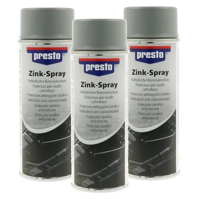 3x 400ml. Presto Zinc Spray