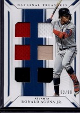 2019 Panini NT #GGMS-RA Ronald Acuna Jr. Game Gear Material Sixes #/99
