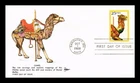 US COVER CAMEL CAROUSEL ANIMALS FIRST DAY ISSUE GILL CRAFT CACHET
