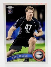 2011 Topps Chrome Refractor #215 Nate Solder RC New England Patriots