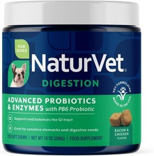 Chews 120 Count Soft NaturVet Advanced Probiotics Enzymes Help Sensitive Issues