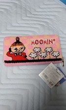 MOOMIN m14Y Pink Long Wallet with Card Slots Durable Towel Fabric Used