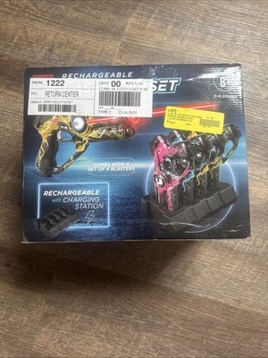 Bcp Rechargeable Laser Tag Set 2-4 player 4 Blasters Charging Dock- new open box