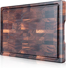 Large Black Walnut Cutting Board Premium Walnut Chopping Board for Kitchen with
