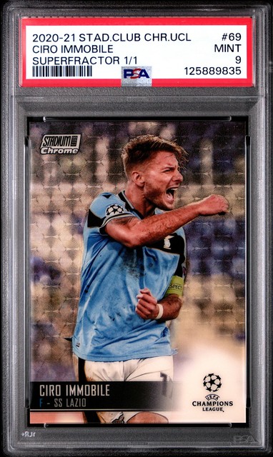 2020 Stadium Club Chrome UEFA UCC Ciro Immobile #69 Superfractor 1/1 PSA 9