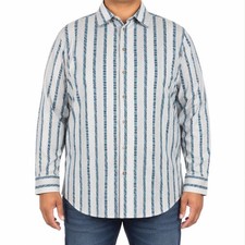 Robert Graham Shirt Men 2XL Multicolor Stripe Flip Cuff Button Up Cotton Casual