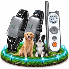 Htcuto Wireless Dog Fence for 2 Dogs - Multi-Mode Electric Dog Fence