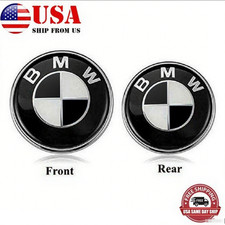 2pcs Front 82mmrear 74mm Trunk Oem Emblem White Black New Usa Badge For Bmw 2pcs Front 82mmrear 74mm Trunk Oem Emblem White Black New Usa Badge For Bmw