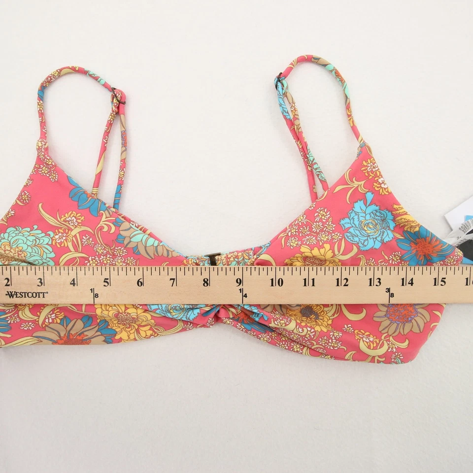 ONeill Belice Malibú Floral Bikini Top Torcido Cuello en V Bralette Multicolor XL NUEVO CON ETIQUETAS Foto 4 de 4