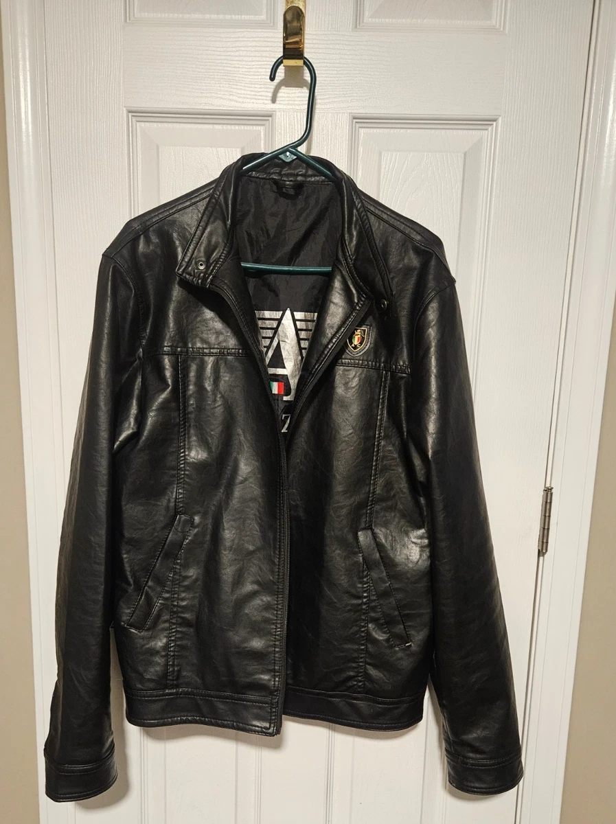 Armani Collezioni Leather Outer Shell Black Coats, Jackets & Vests