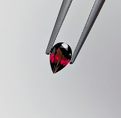 Pyrope-Almandine Garnet Loose Gemstone | Pear Cut 0.5 cts. Natural Untreated NEW