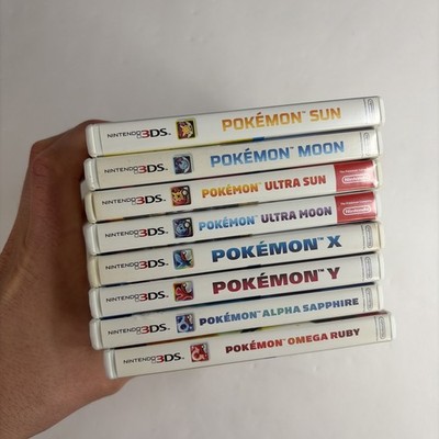 Pokemon Nintendo 3DS GAME LOT Of 8 Complete Box Sun Moon Ultra X Y