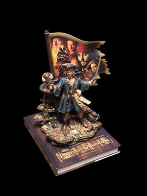 Disney Jack Sparrow King of Thieves Figurine And Handbook