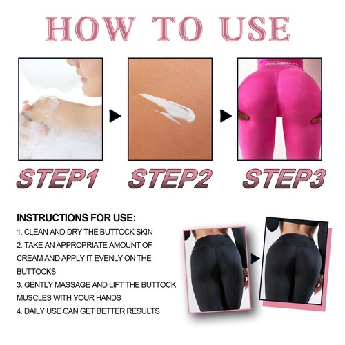 Hip Lift Up Cream Butt Buttock Booty Enhancer Bigger Enlargement Massage - Picture 6 of 6