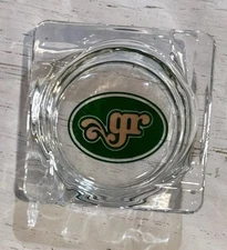 Vintage GR Service Advertising Ashtray 4-Inch Glass Near Mint Clean No Wear