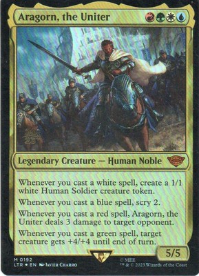 MTG: Lord of the Rings: Prerelease Foil Aragorn, the Uniter: LP