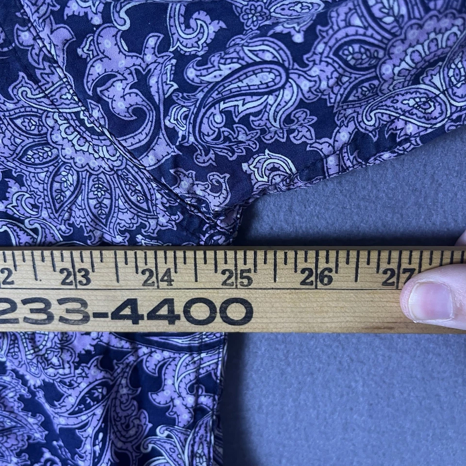 Camisa para hombre Cinch manga larga púrpura estampado cachemir mediana con botones Foto 4 de 4