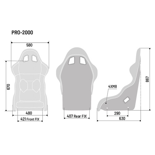 Sparco Pro 2000 QRT Fibreglass Race/Rally Seat Black FIA Approved *Fitment Mark* - Picture 10 of 10