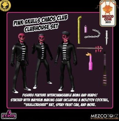 Mezco High Roller Box Casino Gomez 5 Points Pink Skulls Clubhouse Set Sealed NEW