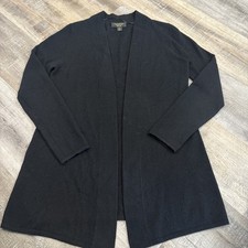 Charter Club Cashmere Open Front Long Knit Cardigan Women S Black Quiet Luxury