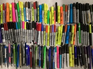 200+ Pens Pencils Markers Sharpies - School Daycare Church Supplies Crafts USED