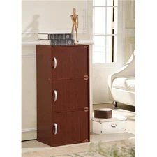 Hodedah Hid3 Mahogany 3 Door Cabinet