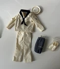 Vintage 1960s Ken USN Navy Sailor Uniform Outfit Pants Top Hat White Shoes bag