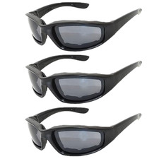 3PCS Driving Riding Glasses Anti-UV Motorcycle Sunglasses Wind Resistant Eyewear