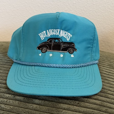 #ad #ad Vintage Blue Hot August Nights 1996 Reno Sparks Nevada Hat Cap The Cincy Cap $14.99