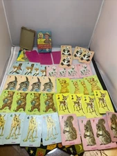 Captain Kangaroo Mr. Green Jeans Fairchild Animal Rummy 38 Card Game Stained