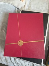 ALBUM CLASSEUR YVERT&TELLIER ROUGE  A VIS 40 PAGES NOIRES 6 BANDES
