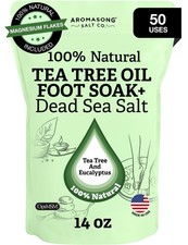 Tea Tree Foot Soak with Magnesium Flakes and Dead Sea Foot Soaking Salts - Pe...