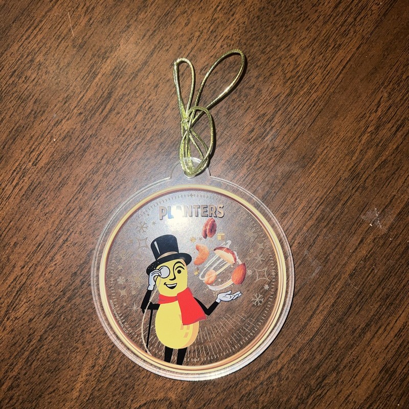 New Planters Nuts Mr. Peanut Ornament 4” Round