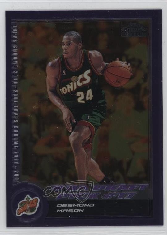 2000-01 Topps Chrome /1999 Desmond Mason #166 Rookie RC 17lv