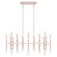 Robert Abbey Kane 42Lt Chandelier, Rose Water/Polished Nickel - RW78