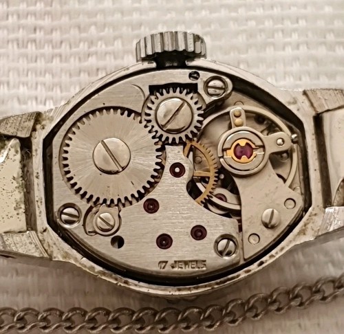 STEMA 14K WHITE GOLD ROLLED GOLD PLATED WOMEN'S WATCH SWISS MADE. WORKING - Picture 3 of 13