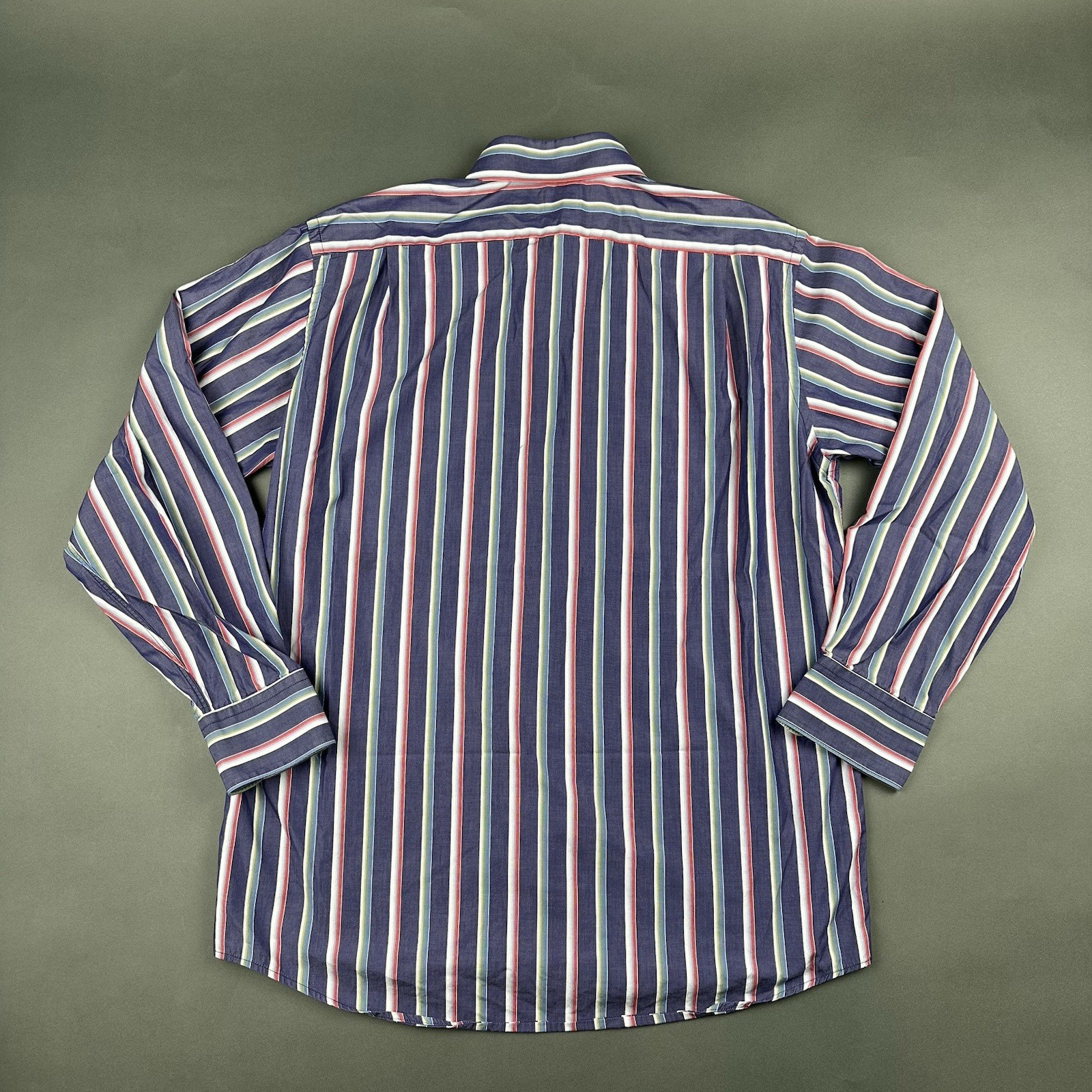 Lacoste Men's Dress Shirt Striped Collared Cotton Button Up Size 42 thumbnail 11