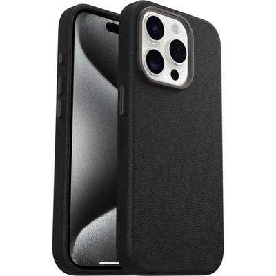 OtterBox Symmetry Cactus Leather Case for MagSafe for iPhone 15 Pro - Black