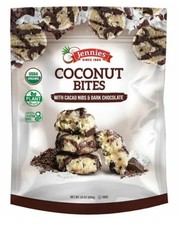 Jennies morsi di cocco biologici, senza glutine, senza arachidi, cacao non OGM 24 oz
