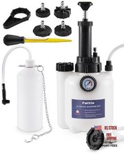 3L Brake Fluid Bleeder Kit w/ 1L Catch Bottle, Pressure Brake Bleeding White