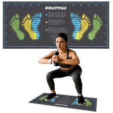 31.5'' X 13.8'' Anti-Slip Squat Mat with Foot Position Guides, Professional-G...