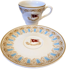 RMS Titanic Wisteria Pattern Teacup & Saucer Set 1st Class Replica 5oz New