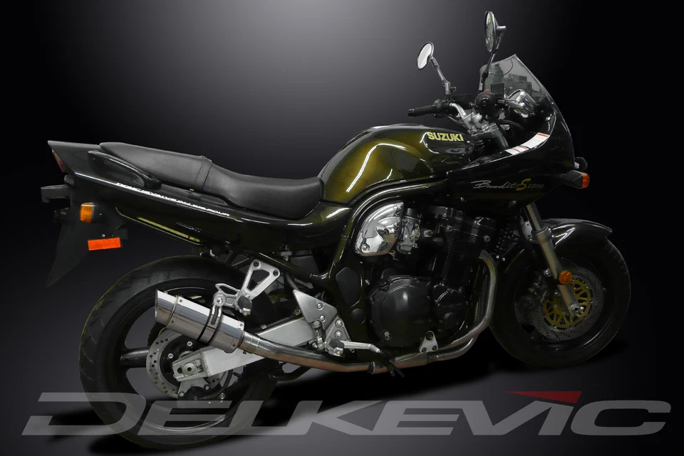 Suzuki GSF1200 Bandit 1995-2005 Kit de silenciador de escape redondo de acero inoxidable de 8" Foto 4 de 4