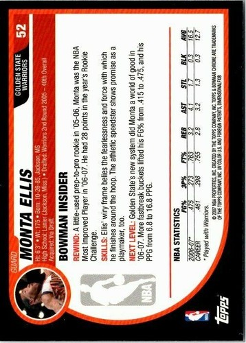 2007-08 Bowman Chrome Basketball -Pick Choose Your Cards  - Picture 39 of 117