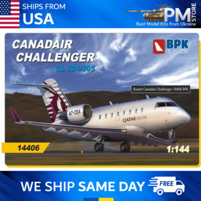 BPK 14406 Canadair Challenger Cl604/605 Passenger Aircraft Model Kit 1/144