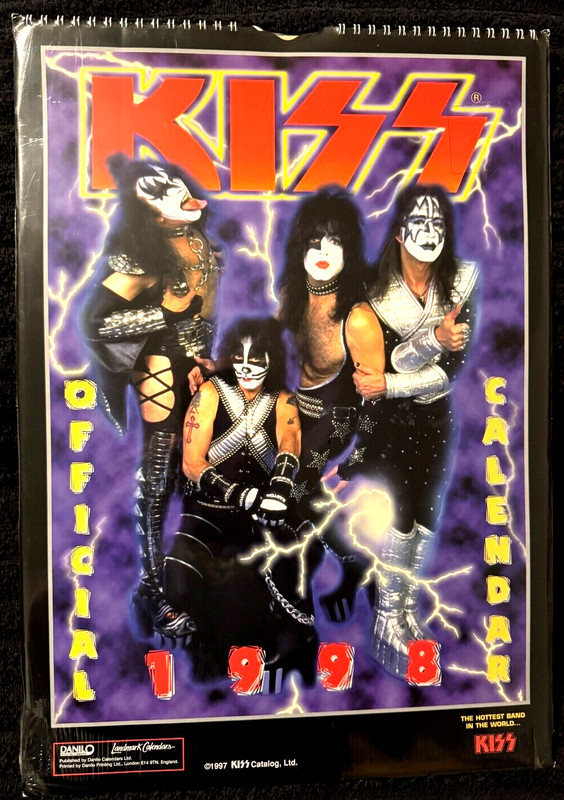 KISS 1998 OFFICIAL REUNION BAND CALENDAR NEW & STILL SEALED.